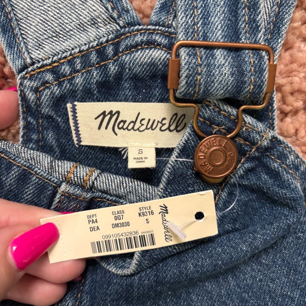 Madewell NWT Womens Size Small Denim Overall Mini Dress - Picture 3 of 7